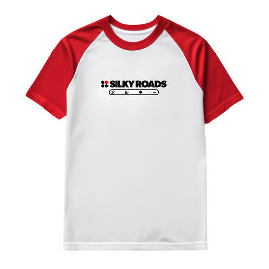 Silky Roads - Round Dotted Logo Women's Raglan Tee